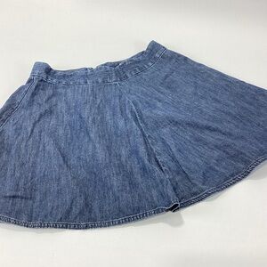 Levis Jean Mini Skater Skirt Flare Blue Denim Medium